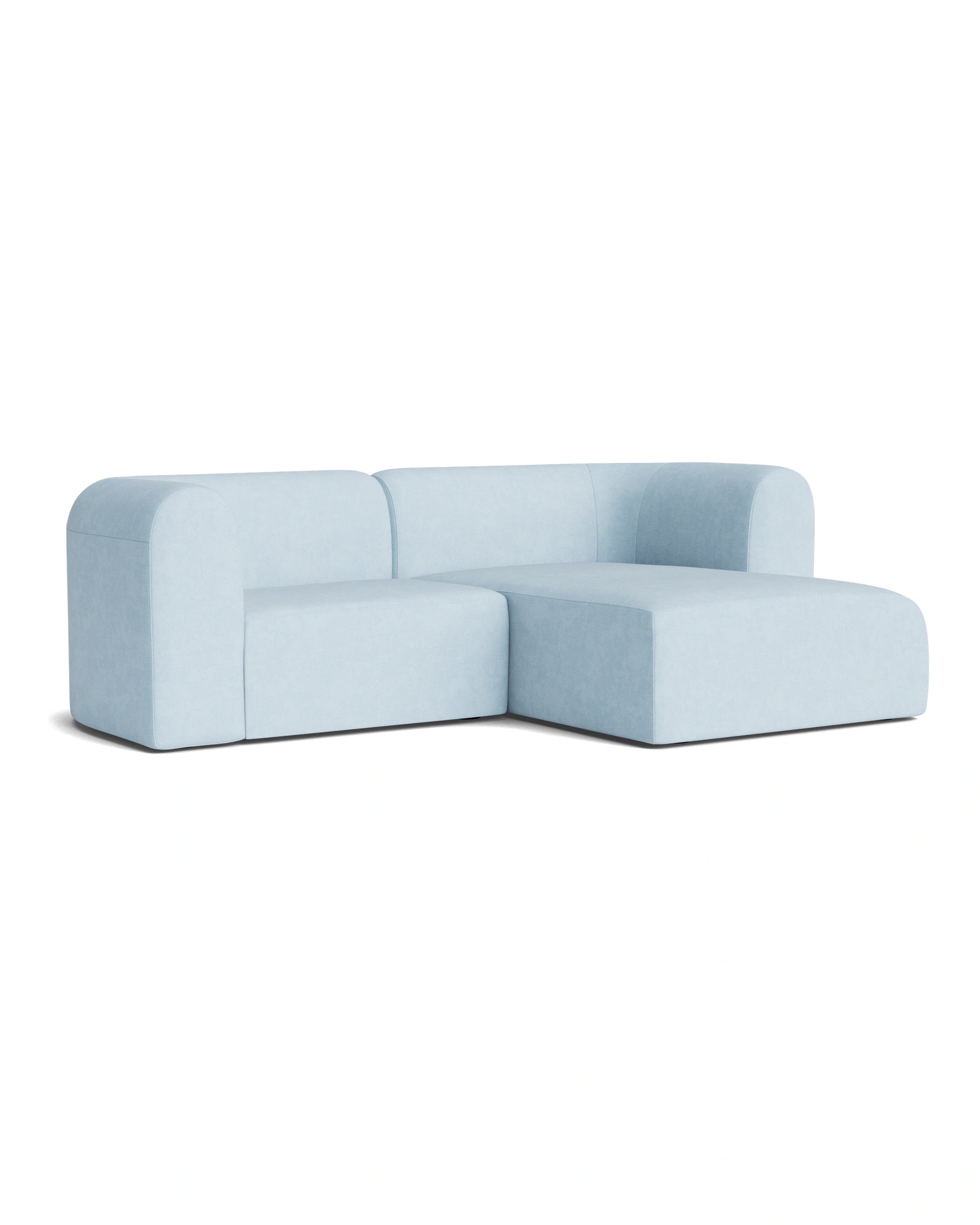 Berg 3 Seater RHF Chaise Sofa - Fossil Powder Blue