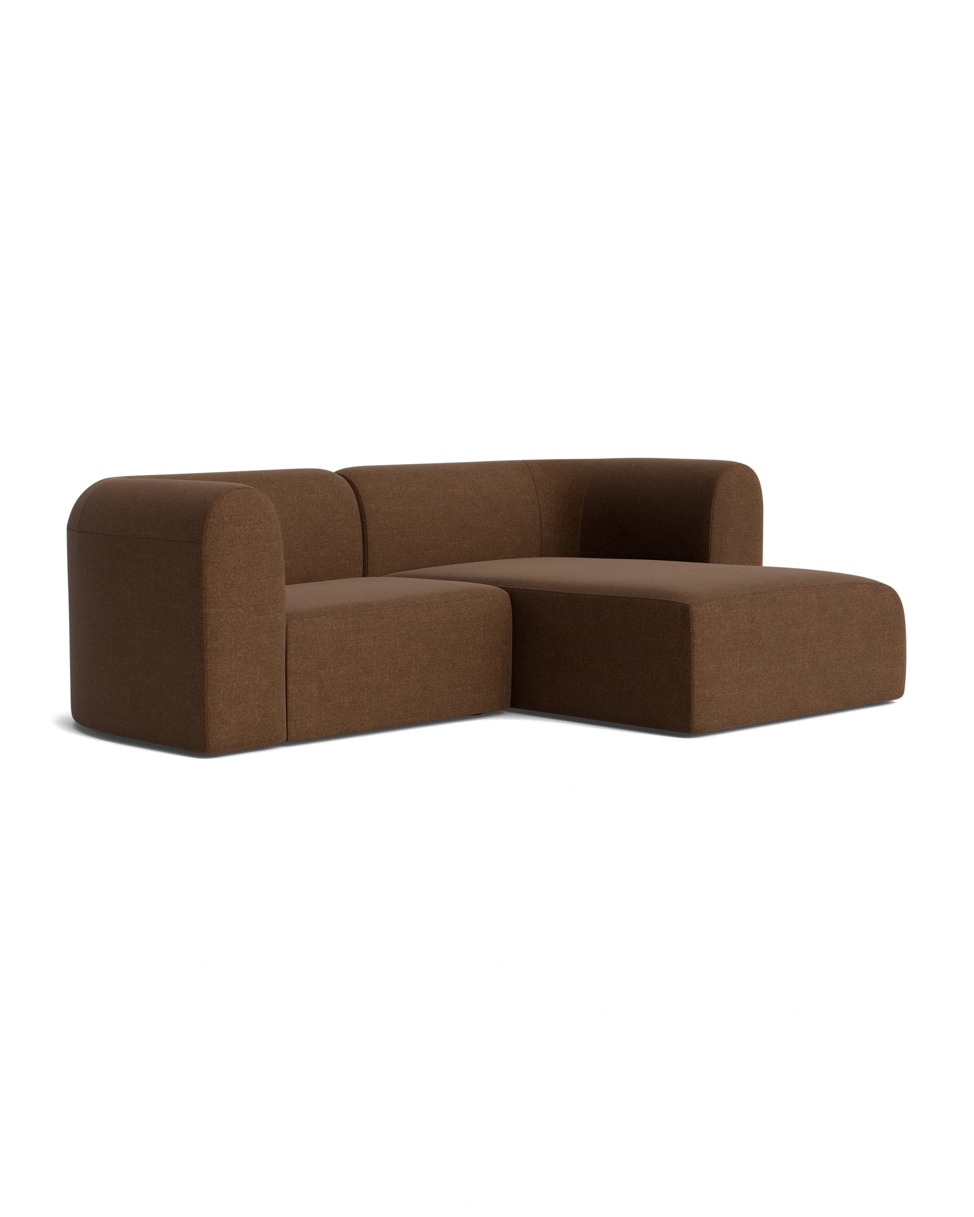 Berg 3 Seater RHF Chaise Sofa - Fossil Chocolate