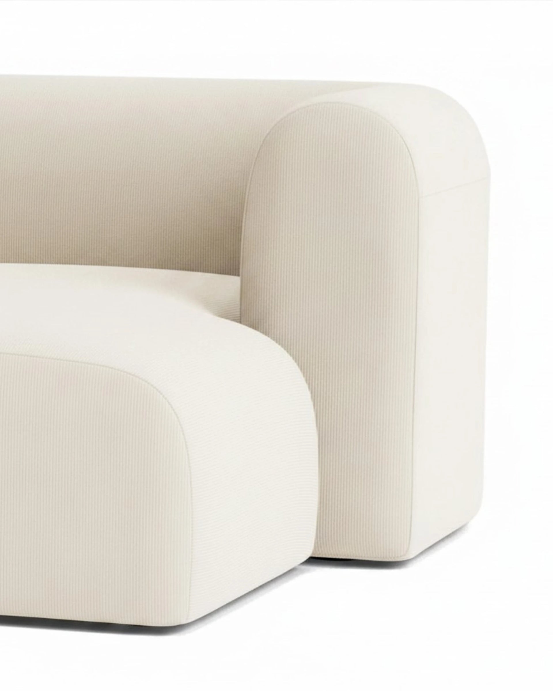 Berg 3 Seater RHF Chaise Sofa - Corduroy Off White