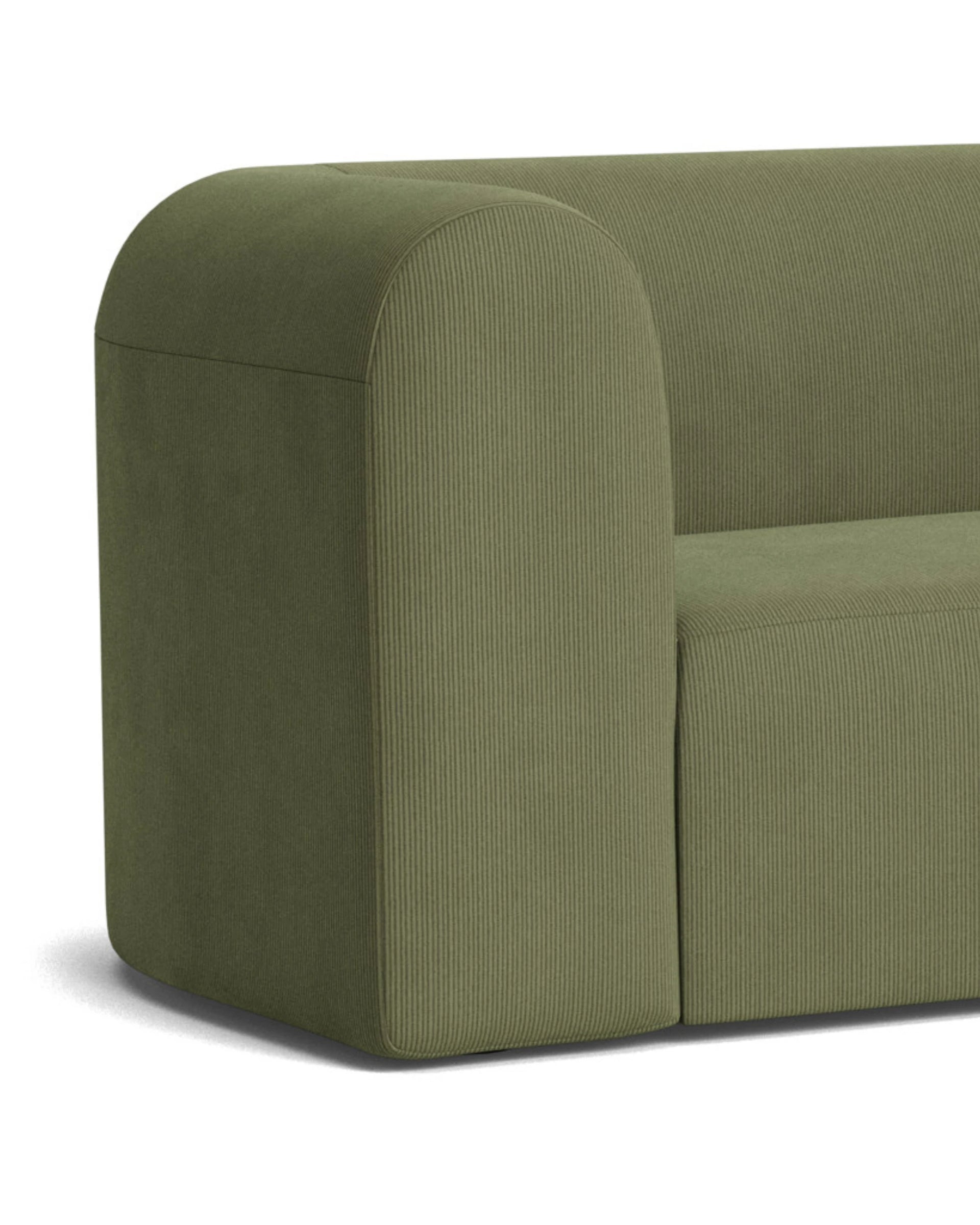 Berg 3 Seater RHF Chaise Sofa - Corduroy Forest