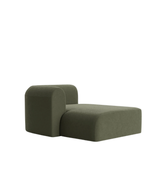 Berg Left Chaise Module - Eden Leaf