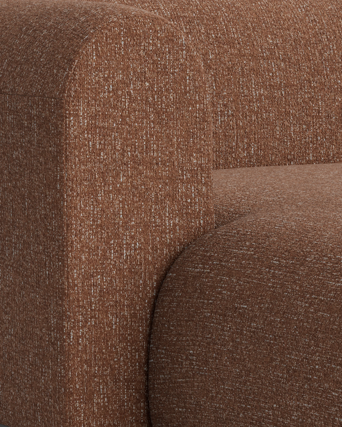 Berg Left Chaise Module - Fleck Rust