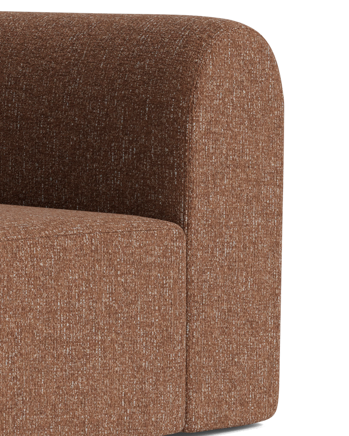 Berg Left Chaise Module - Fleck Rust