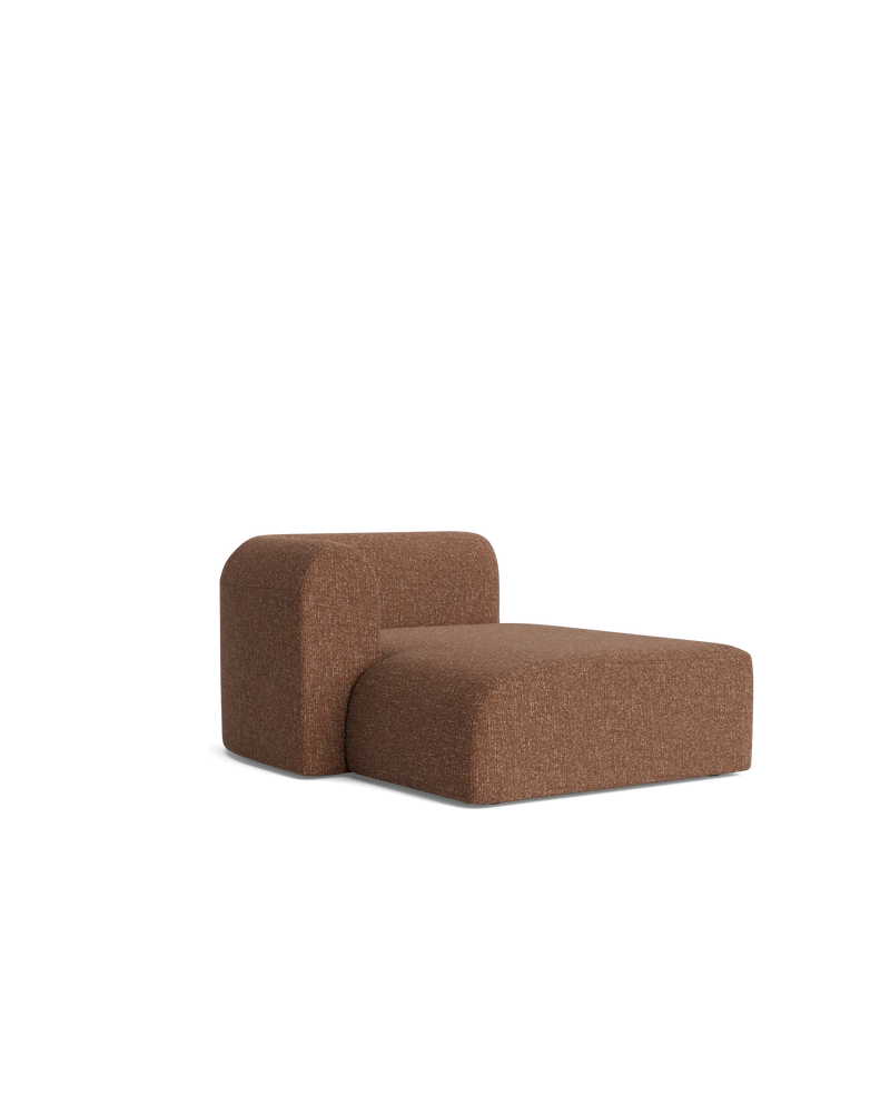 Berg Left Chaise Module - Fleck Rust