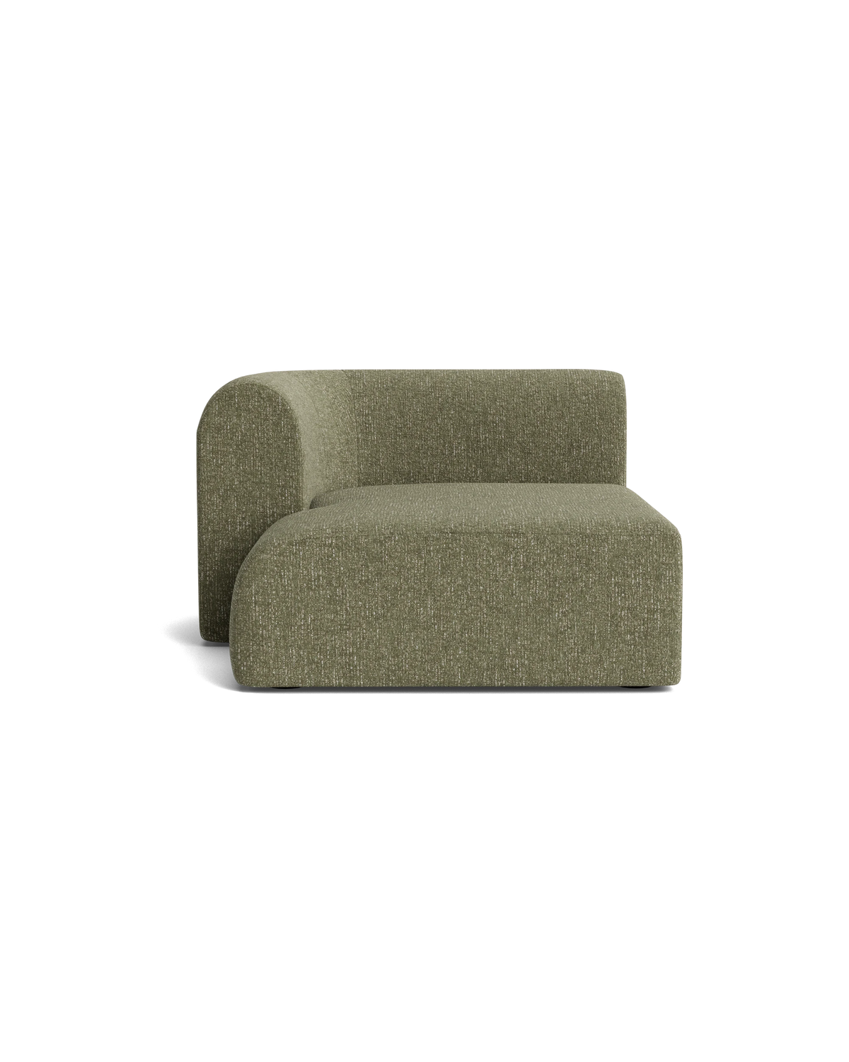 Berg Left Chaise Module - Fleck Olive