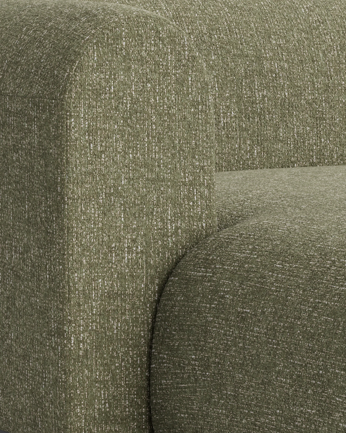 Berg Left Chaise Module - Fleck Olive