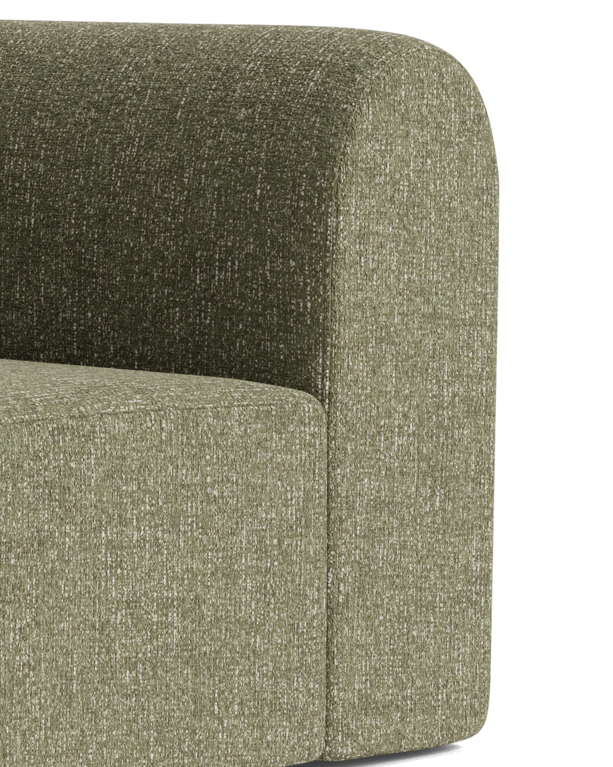 Berg Left Chaise Module - Fleck Olive