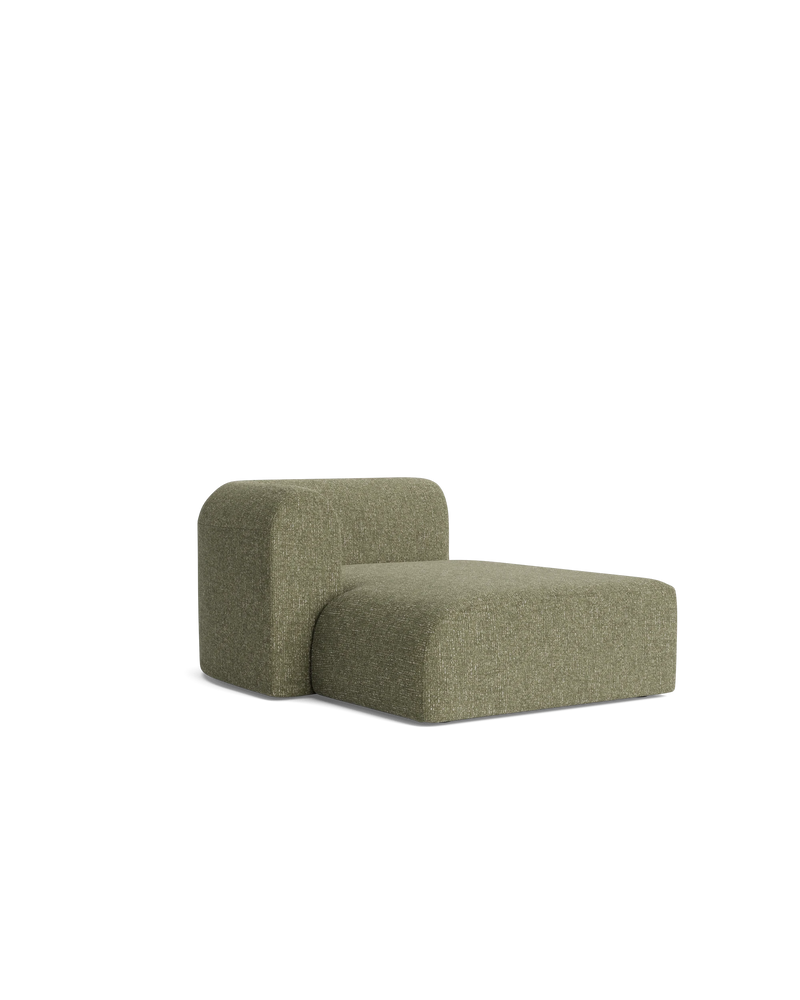 Berg Left Chaise Module - Fleck Olive
