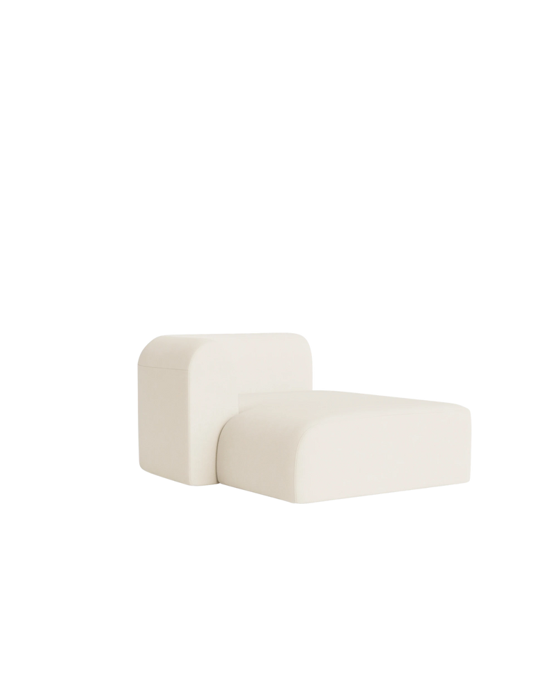 Berg Left Chaise Module - Fossil Vanilla