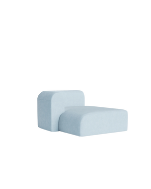 Berg Left Chaise Module - Fossil Powder Blue