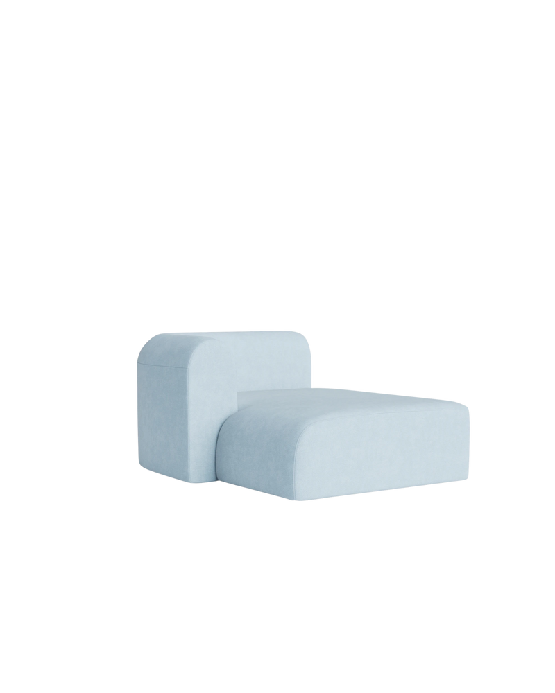 Berg Left Chaise Module - Fossil Powder Blue