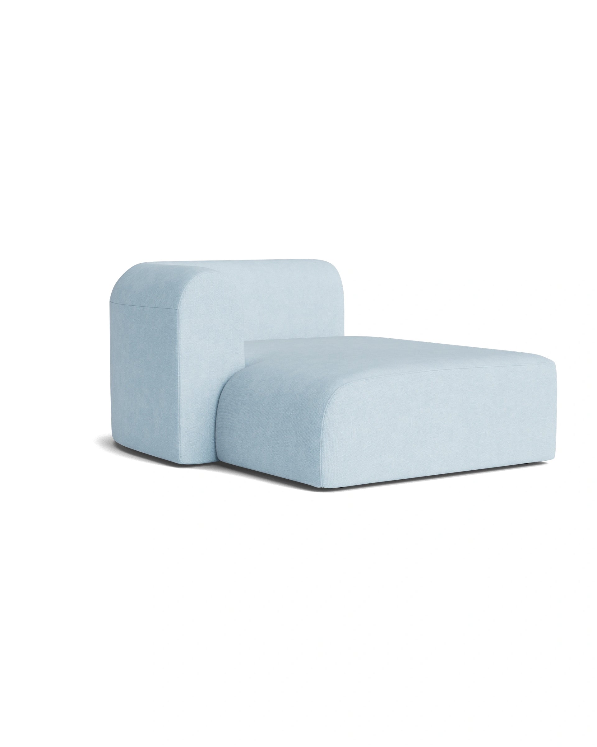 Berg Left Chaise Module - Fossil Powder Blue
