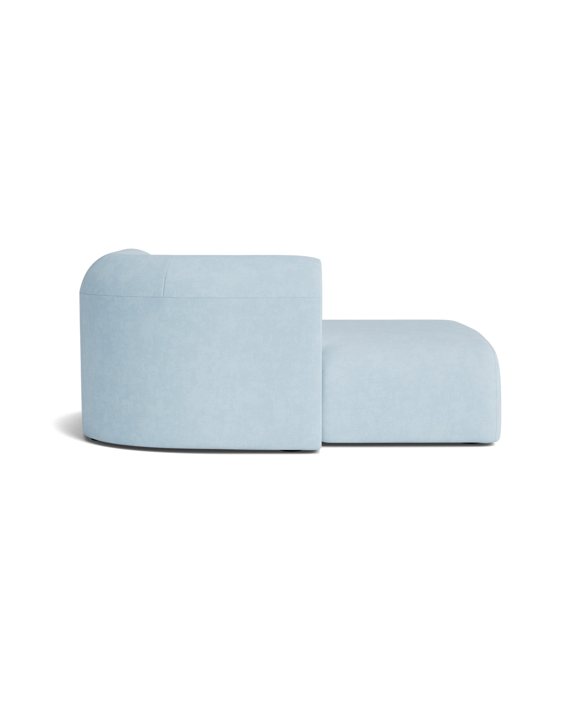 Berg Left Chaise Module - Fossil Powder Blue