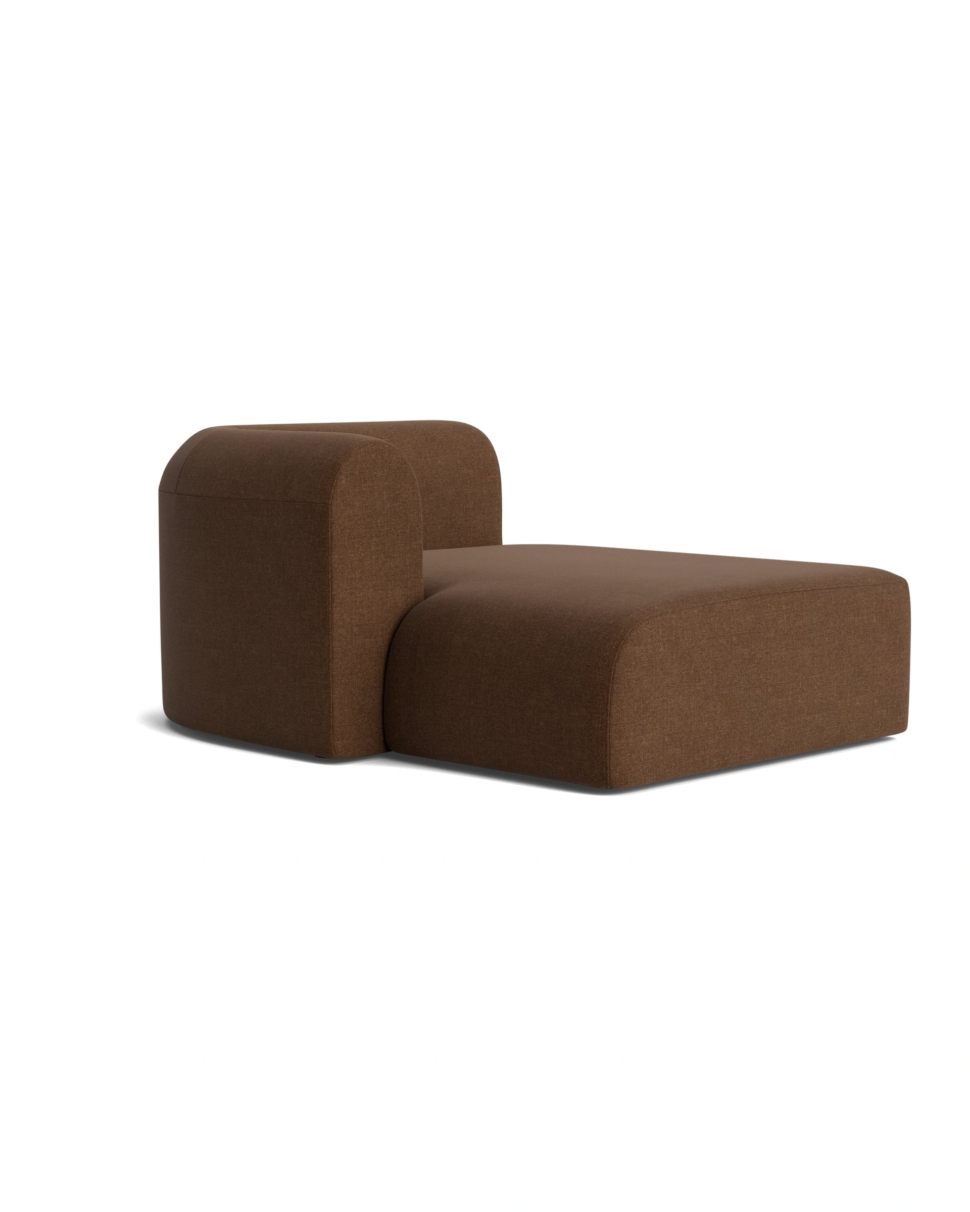 Berg Left Chaise Module - Fossil Chocolate