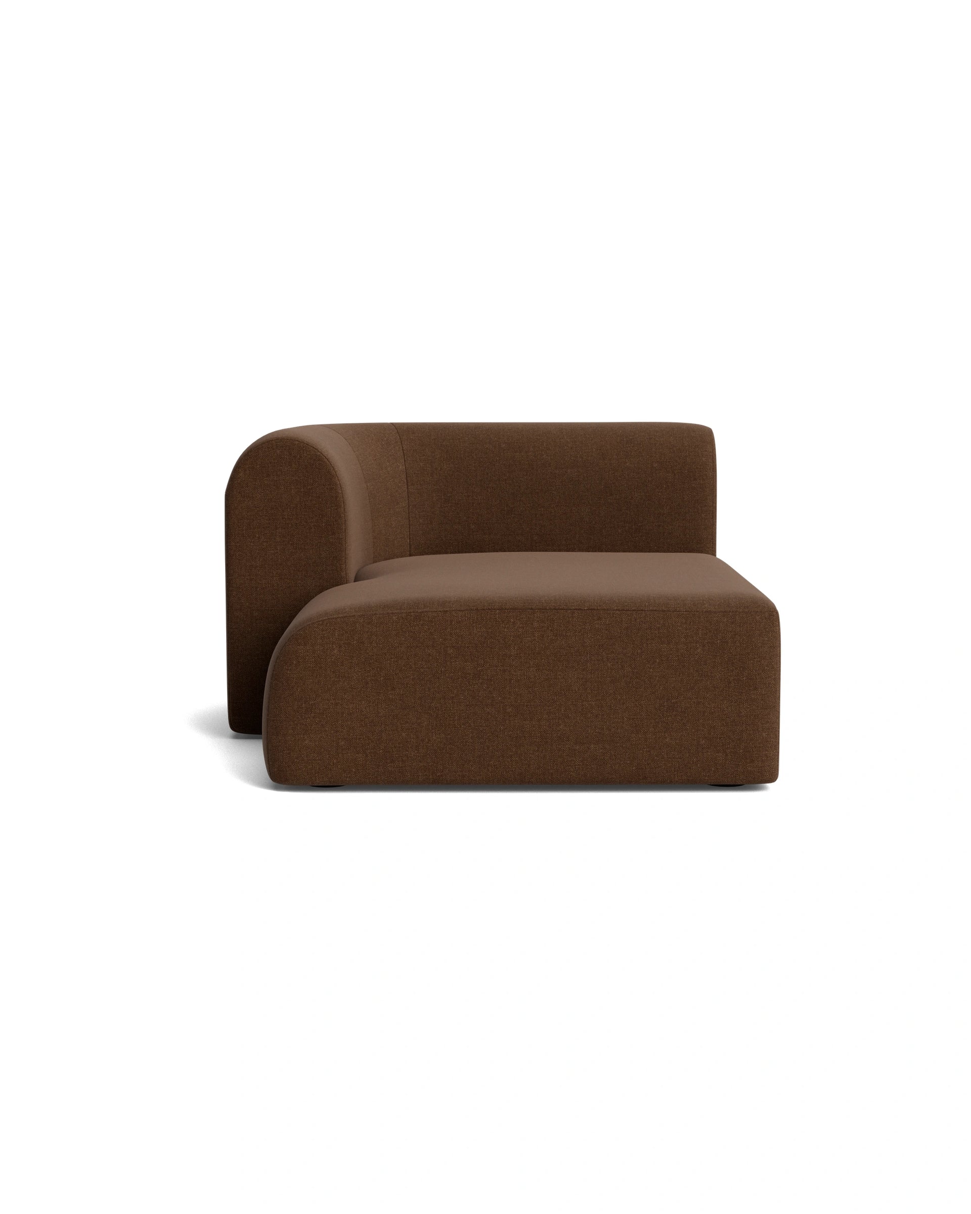 Berg Left Chaise Module - Fossil Chocolate