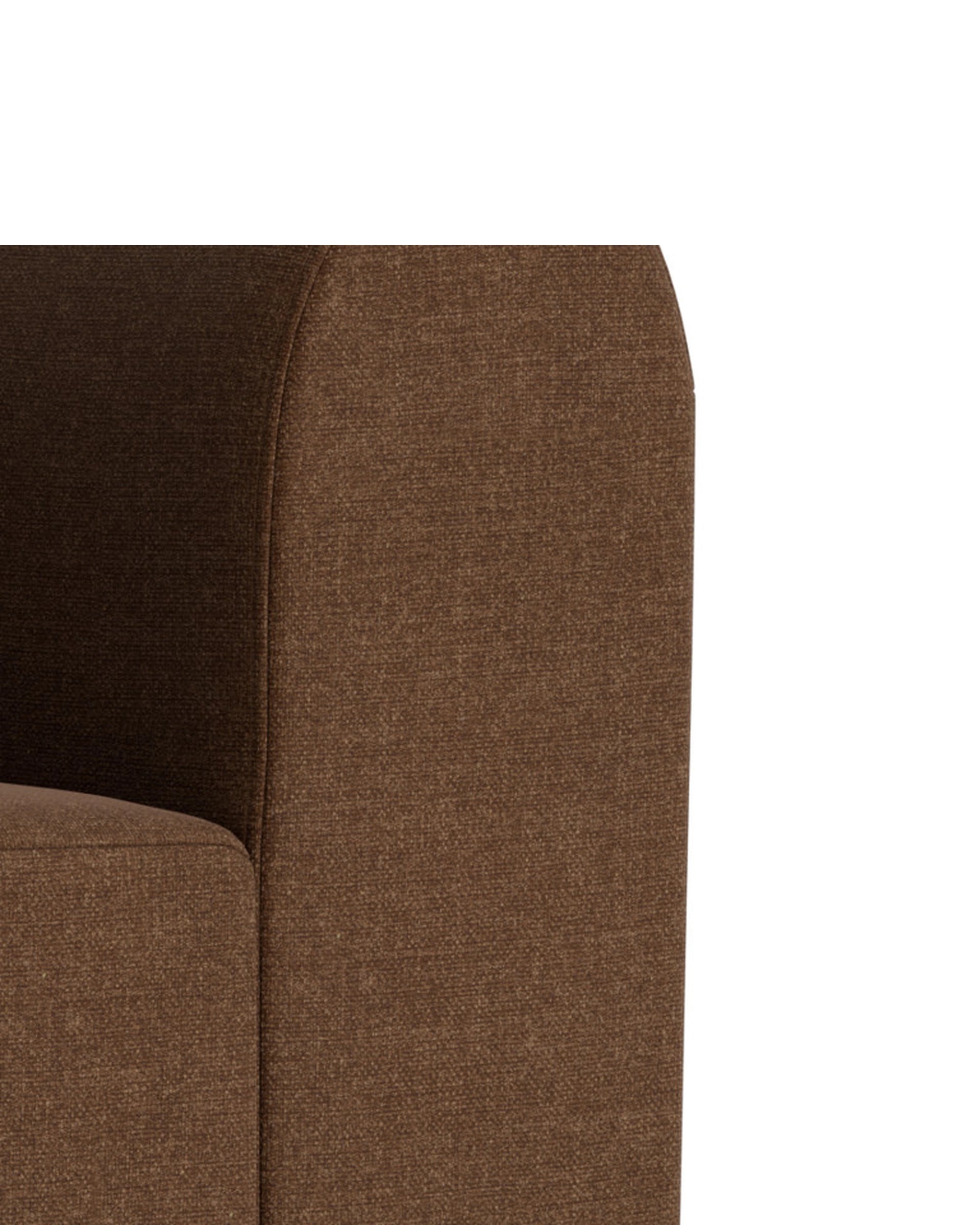 Berg Left Chaise Module - Fossil Chocolate