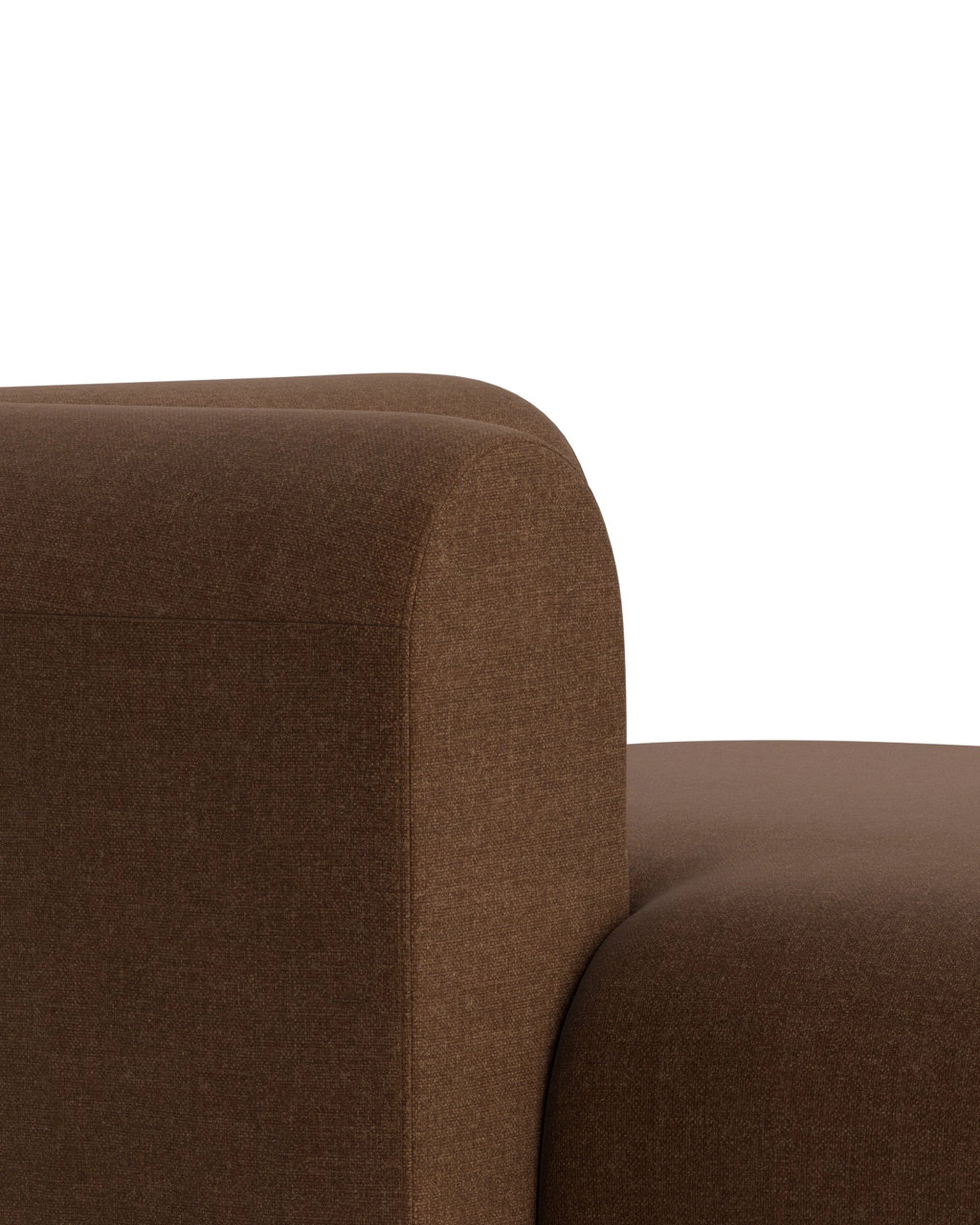Berg Left Chaise Module - Fossil Chocolate