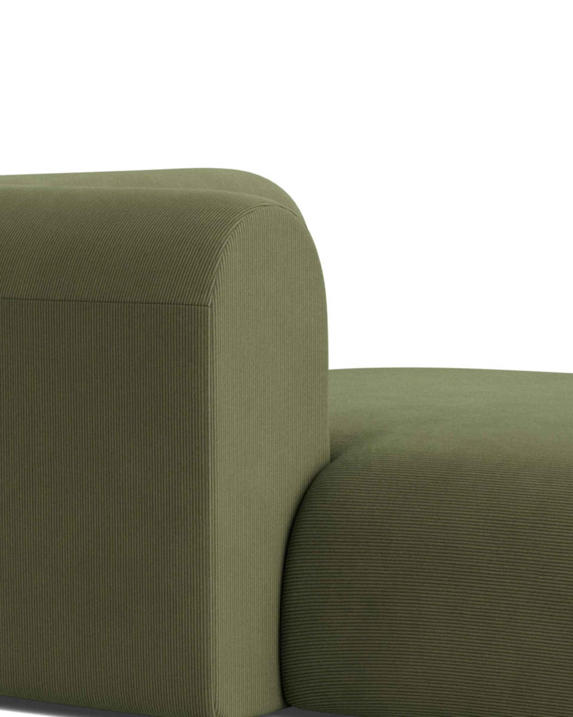 Berg Left Chaise Module - Corduroy Forest