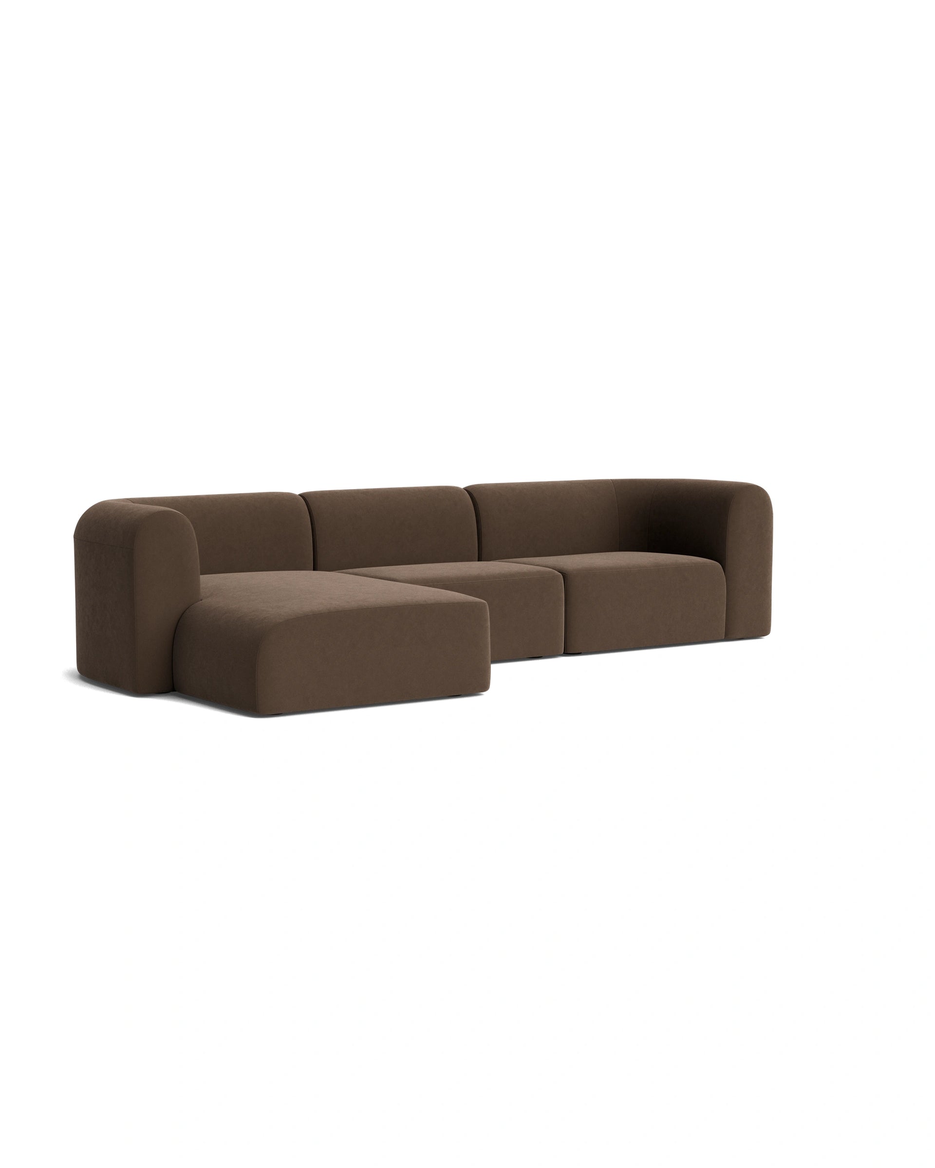 Berg 4 Seater LHF Chaise Sofa - Eden Java