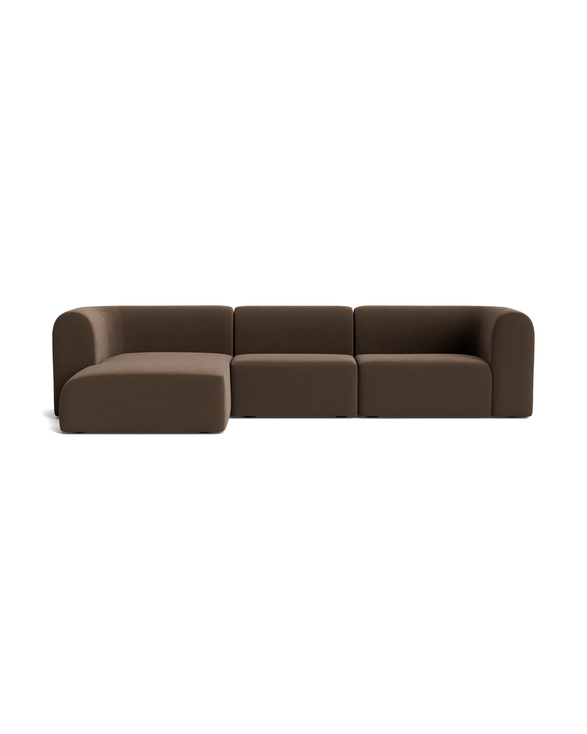 Berg 4 Seater LHF Chaise Sofa - Eden Java