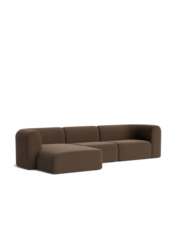 Berg 4 Seater LHF Chaise Sofa - Eden Java
