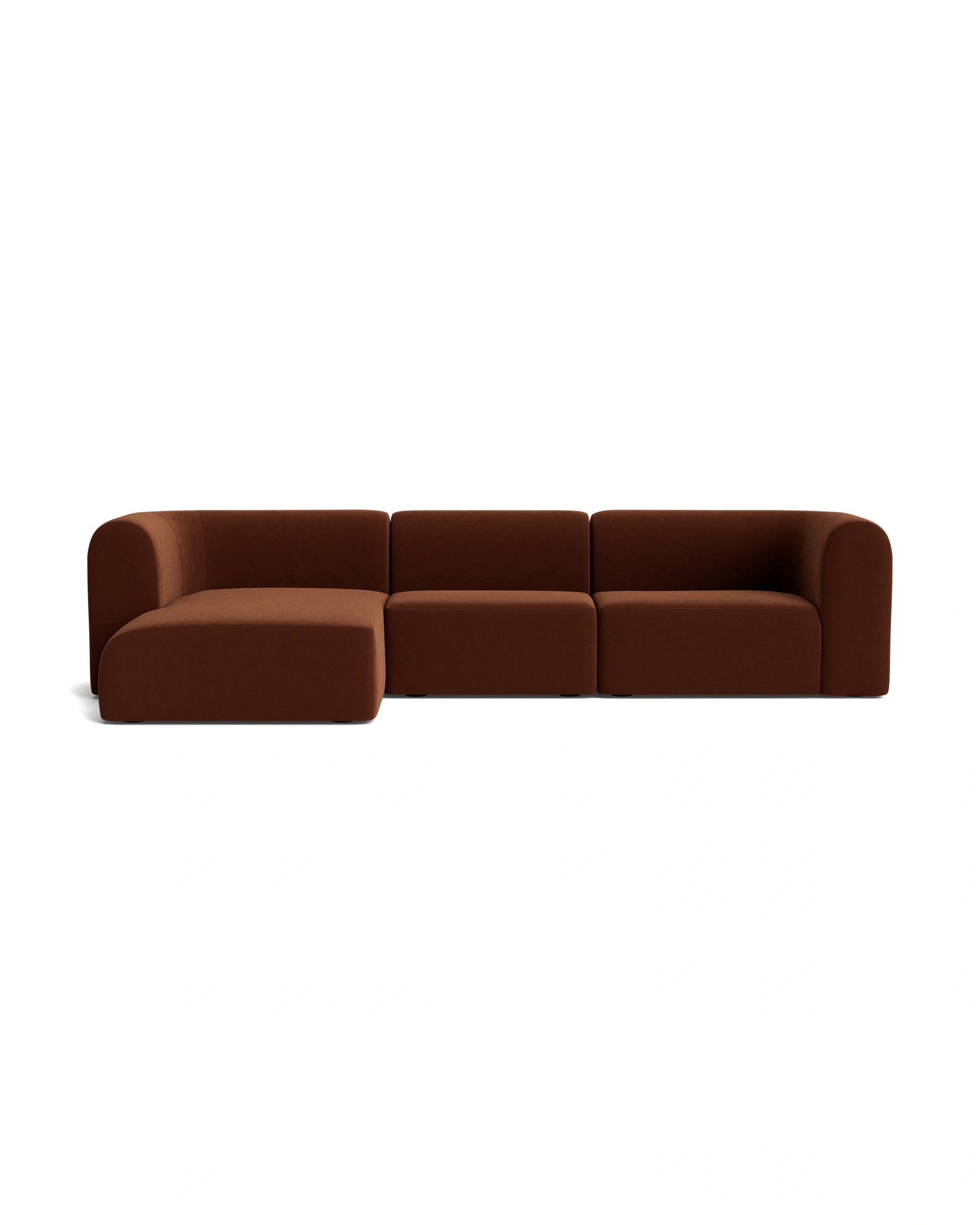 Berg 4 Seater LHF Chaise Sofa - Eden Brick