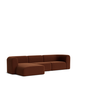 Berg 4 Seater LHF Chaise Sofa - Eden Brick