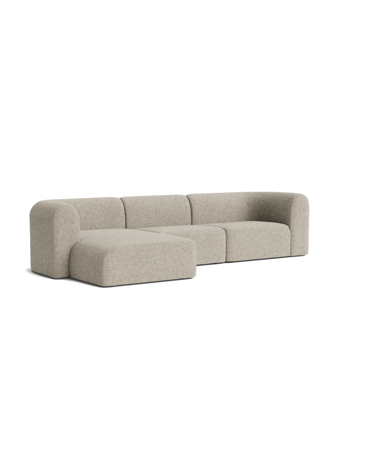 Berg 4 Seater LHF Chaise Sofa - Fleck Smoke