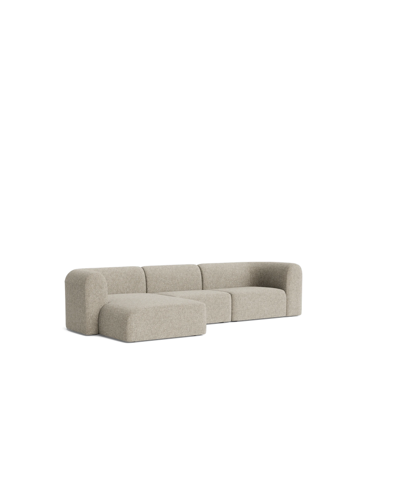 Berg 4 Seater LHF Chaise Sofa - Fleck Smoke