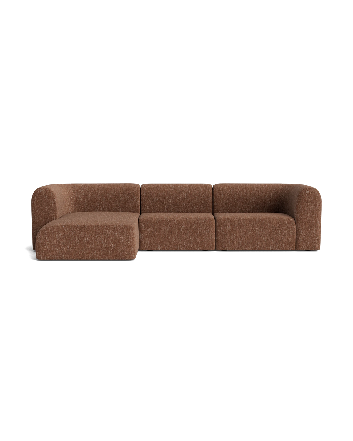 Berg 4 Seater LHF Chaise Sofa - Fleck Rust