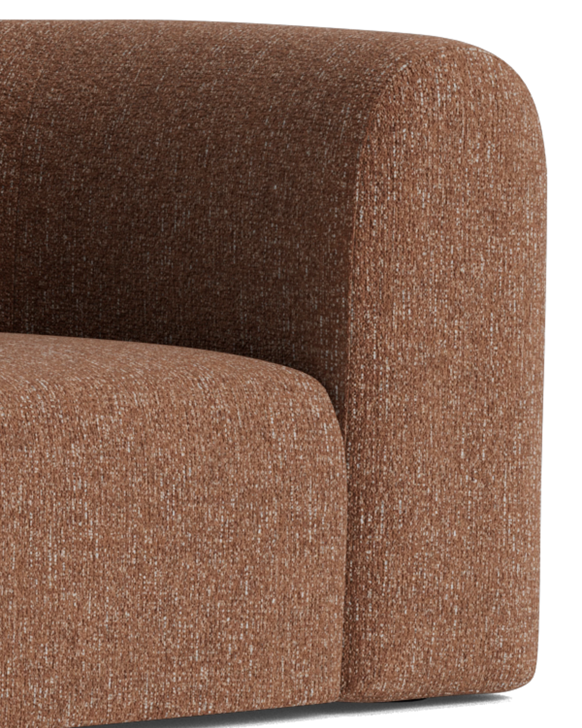 Berg 4 Seater LHF Chaise Sofa - Fleck Rust