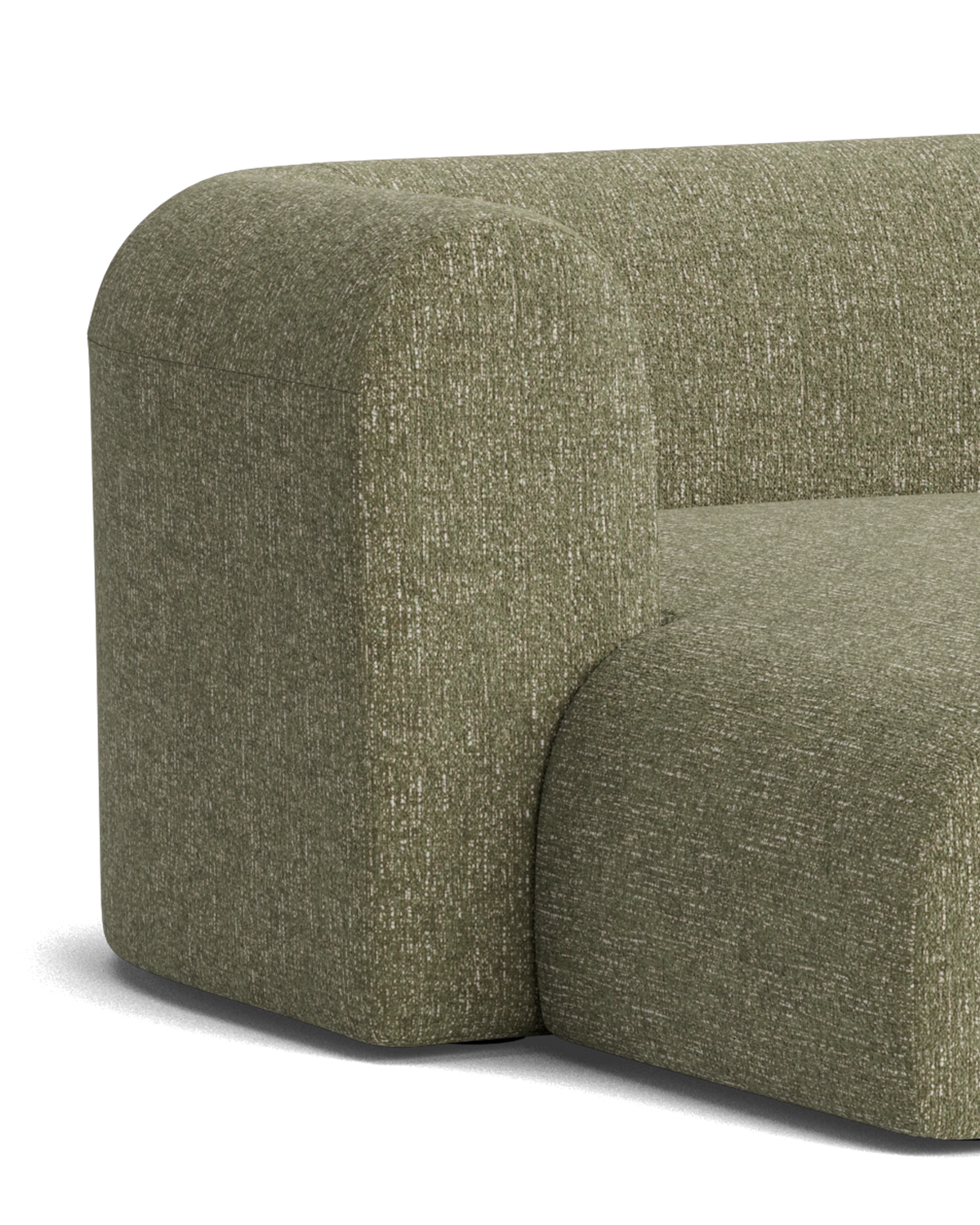Berg 4 Seater LHF Chaise Sofa - Fleck Olive