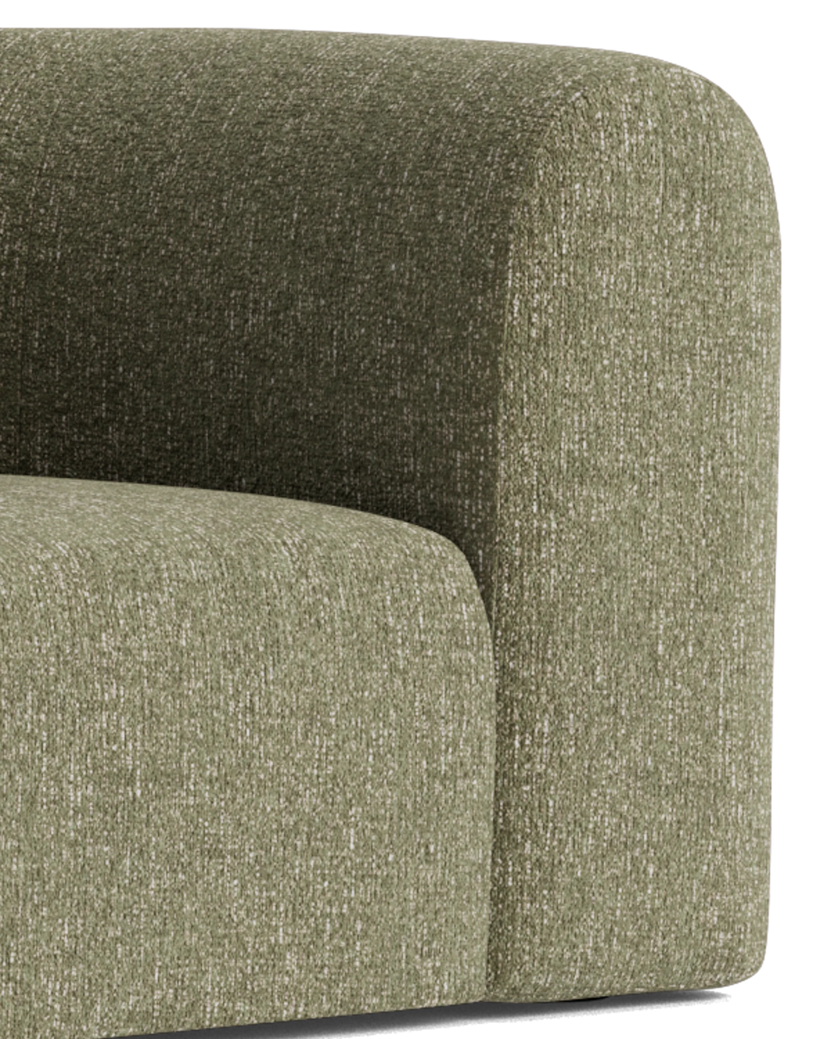 Berg 4 Seater LHF Chaise Sofa - Fleck Olive
