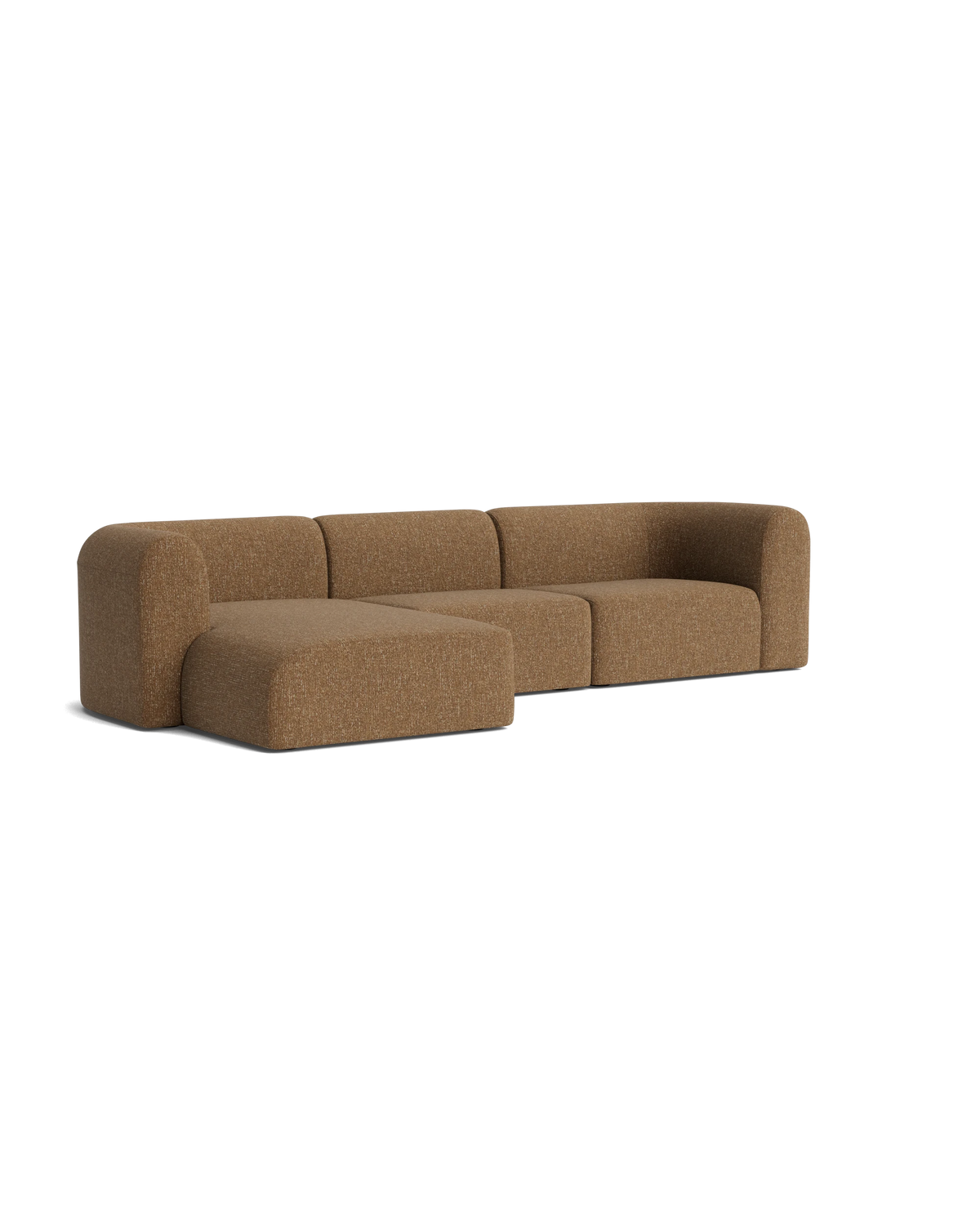 Berg 4 Seater LHF Chaise Sofa - Fleck Ginger