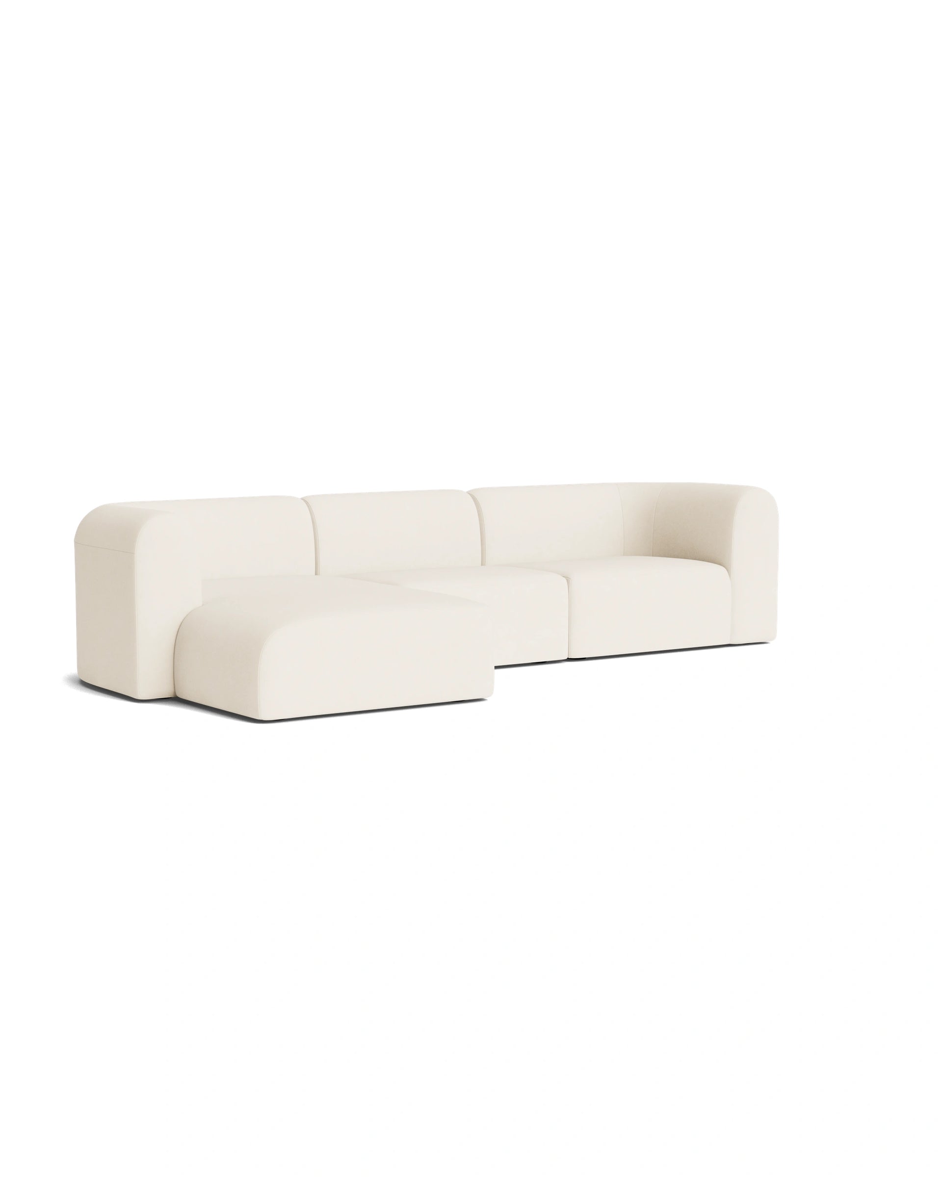 Berg 4 Seater LHF Chaise Sofa - Fossil Vanilla