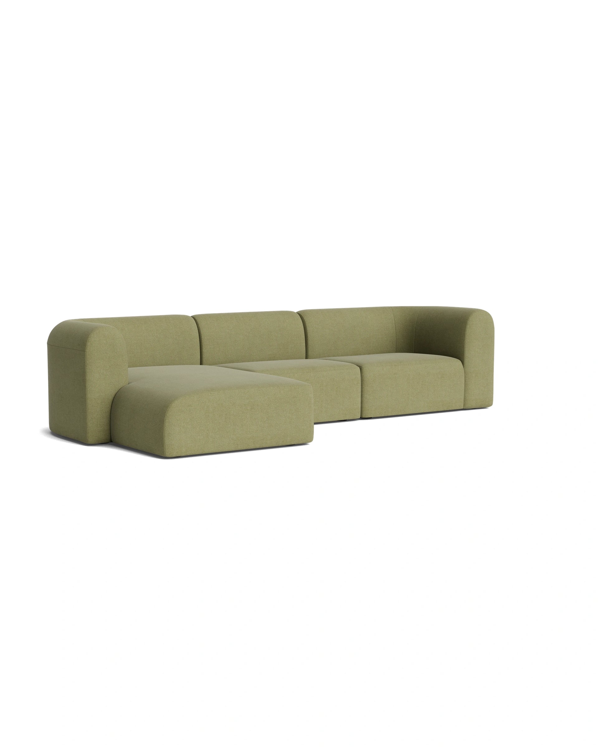 Berg 4 Seater LHF Chaise Sofa - Fossil Eucalyptus