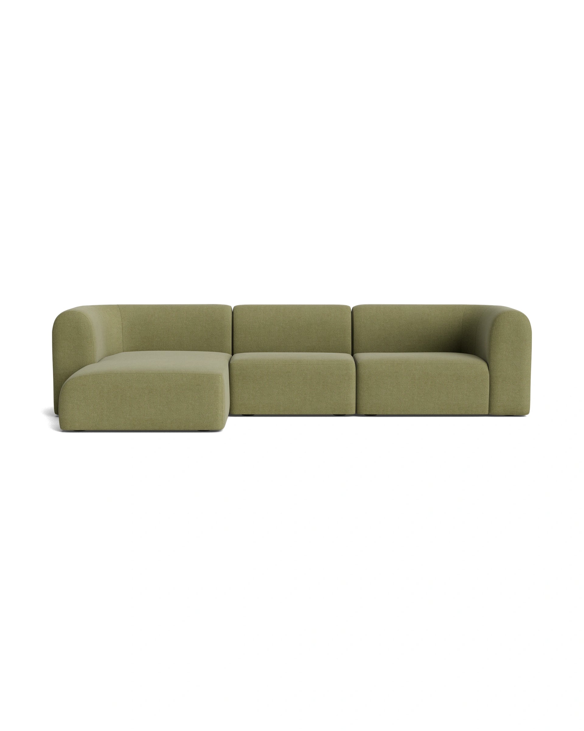 Berg 4 Seater LHF Chaise Sofa - Fossil Eucalyptus