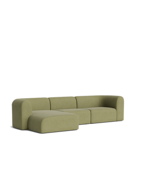 Berg 4 Seater LHF Chaise Sofa - Fossil Eucalyptus