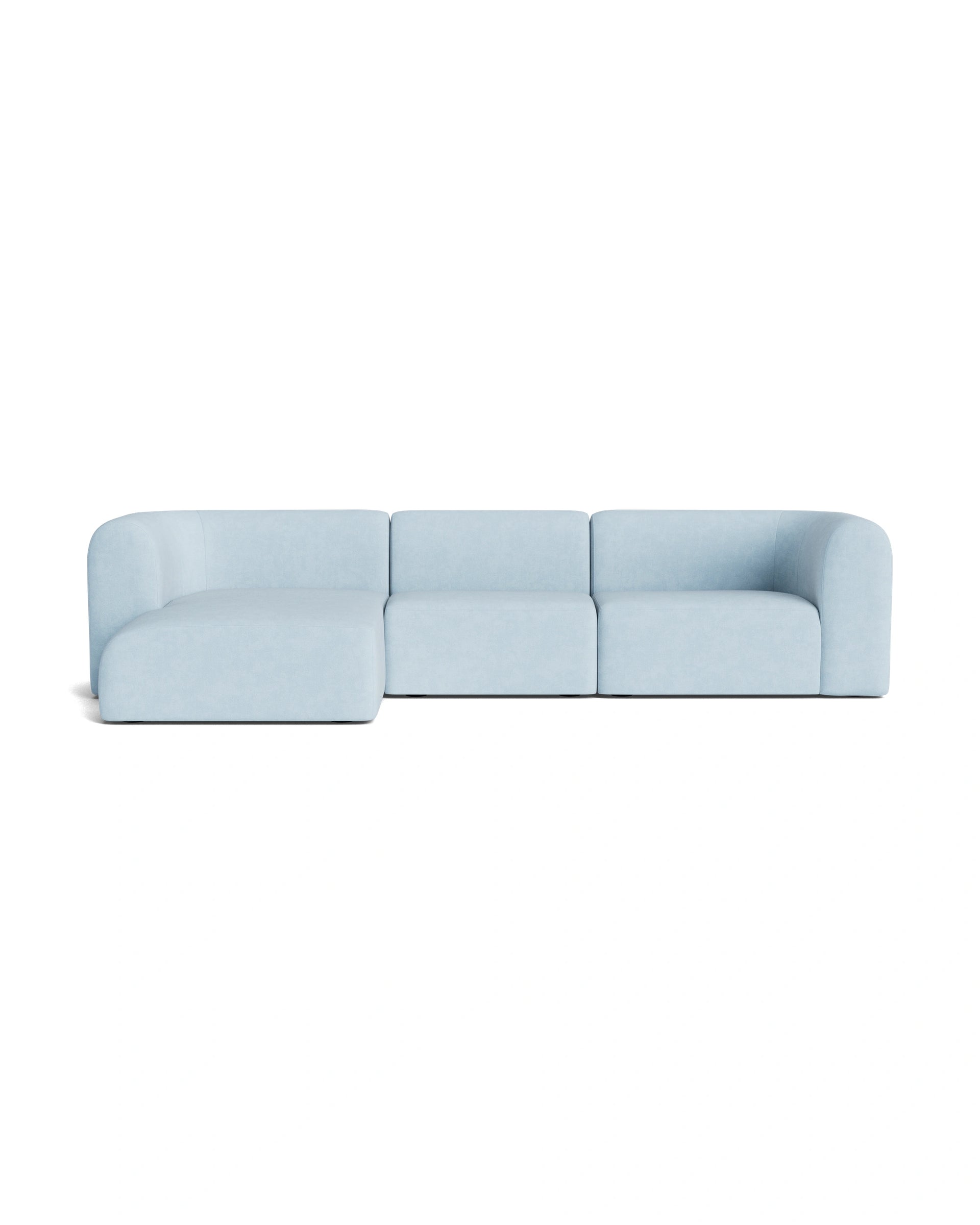 Berg 4 Seater LHF Chaise Sofa - Fossil Powder Blue
