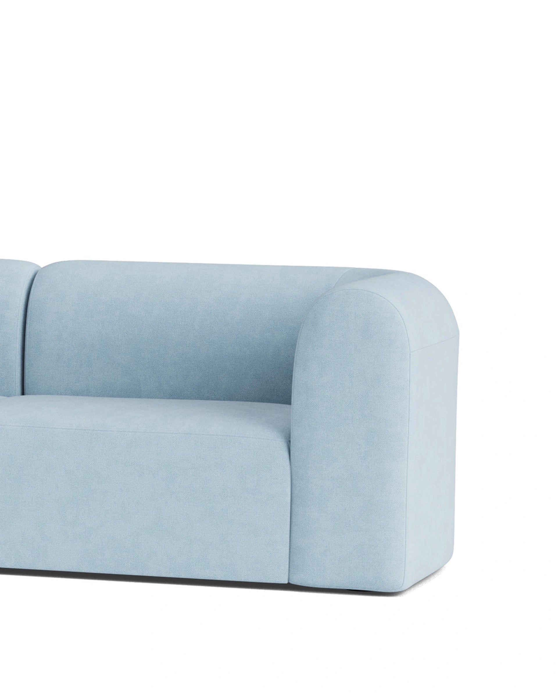 Berg 4 Seater LHF Chaise Sofa - Fossil Powder Blue