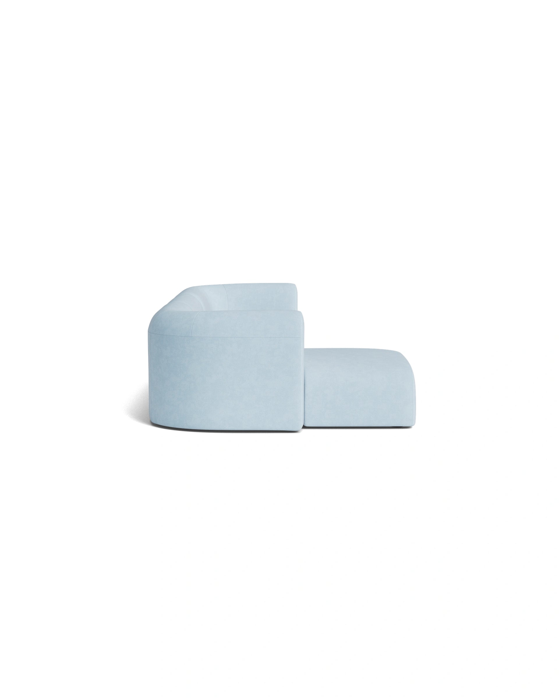 Berg 4 Seater LHF Chaise Sofa - Fossil Powder Blue