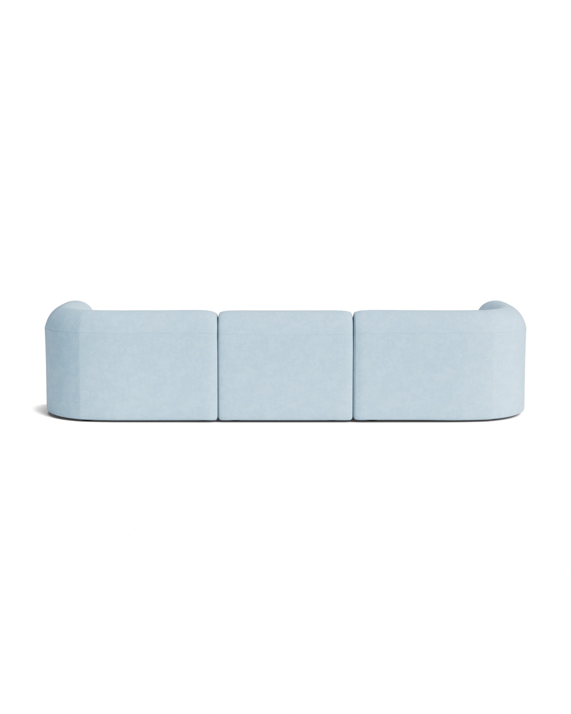 Berg 4 Seater LHF Chaise Sofa - Fossil Powder Blue