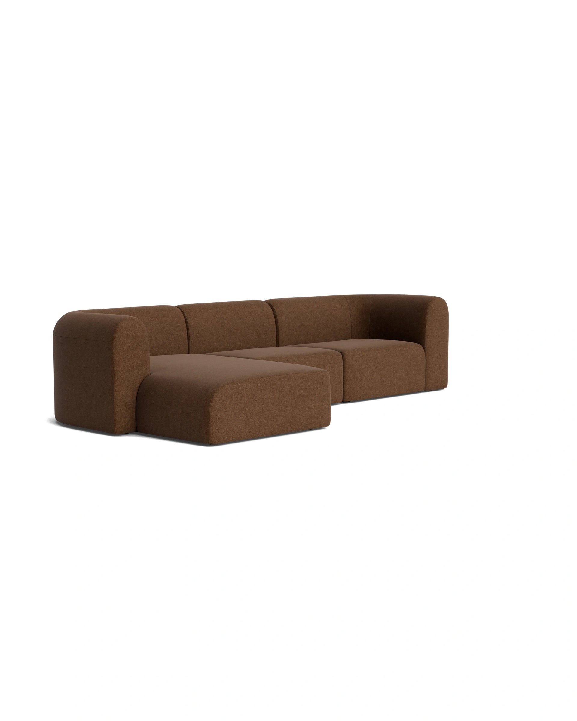 Berg 4 Seater LHF Chaise Sofa - Fossil Chocolate