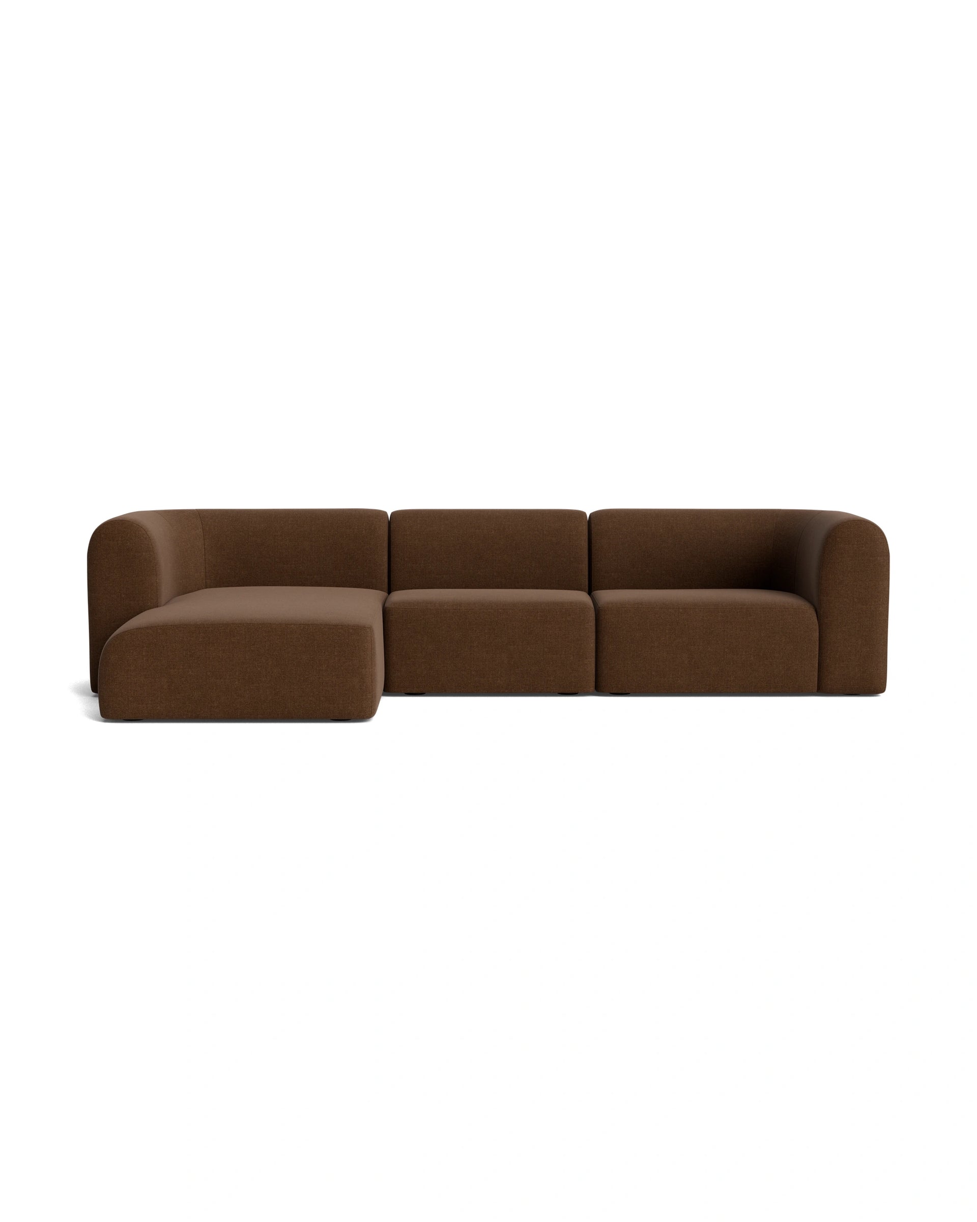 Berg 4 Seater LHF Chaise Sofa - Fossil Chocolate