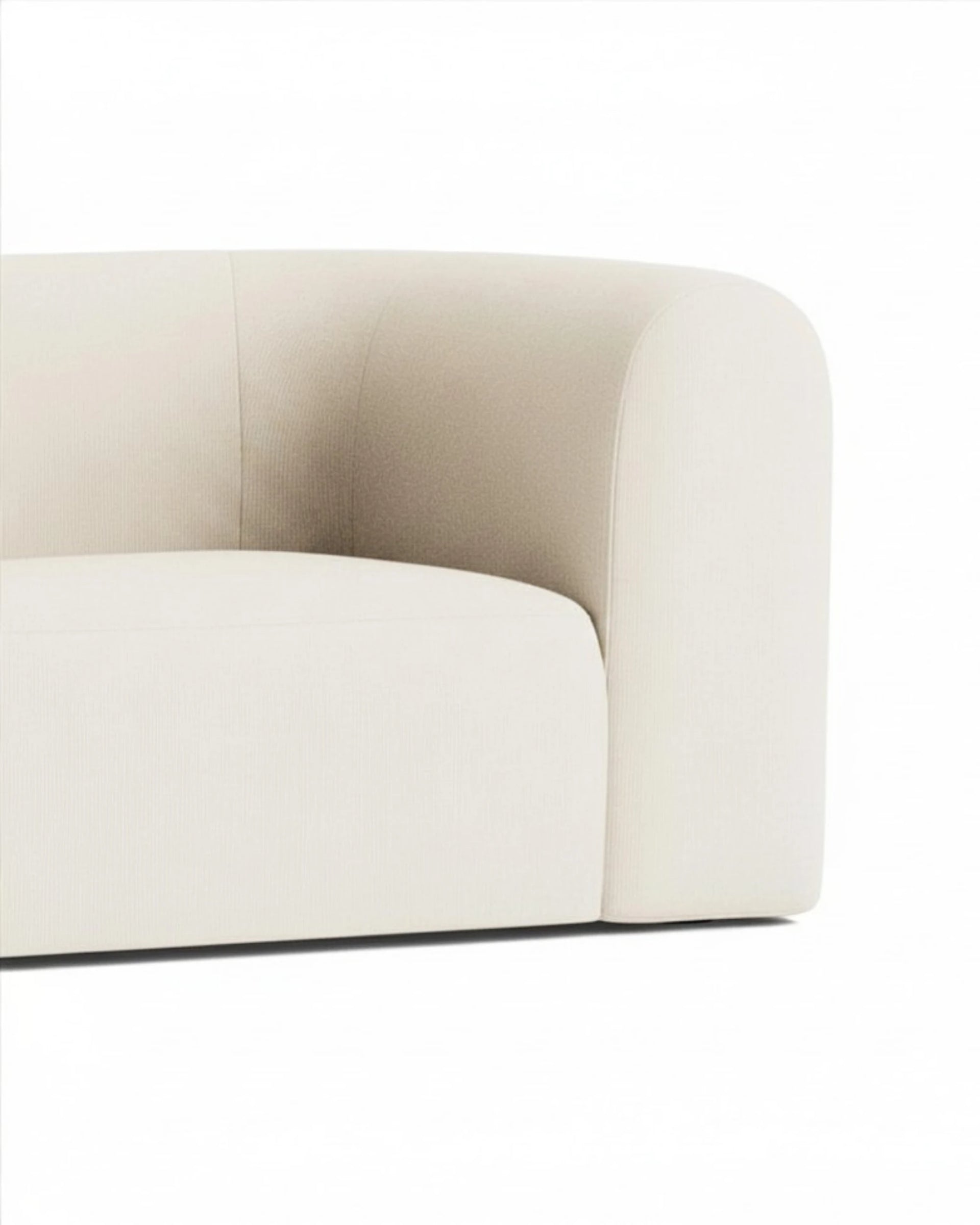 Berg 4 Seater LHF Chaise Sofa - Corduroy Off White