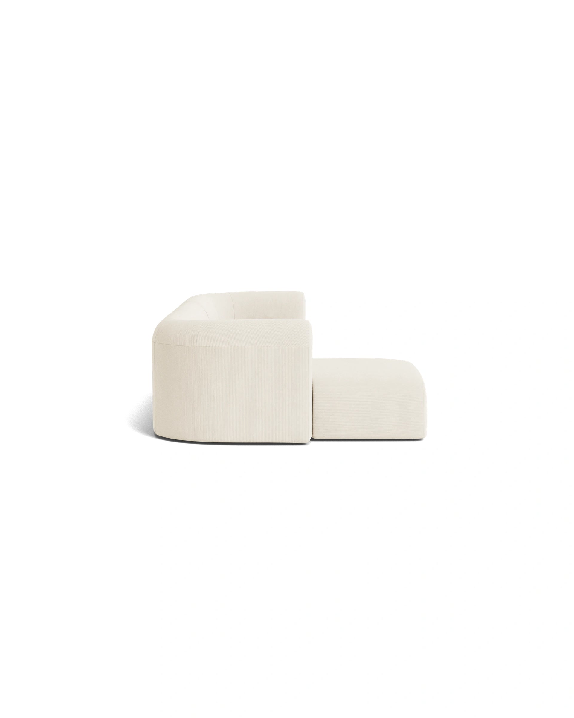 Berg 4 Seater LHF Chaise Sofa - Corduroy Off White