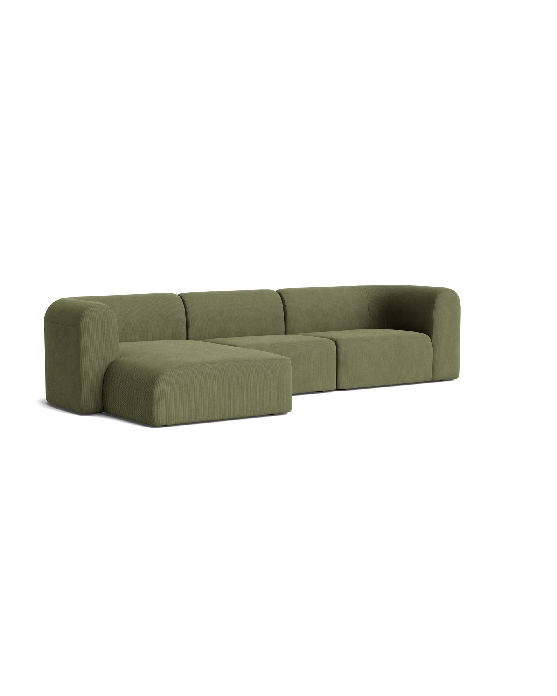 Berg 4 Seater LHF Chaise Sofa - Corduroy Forest