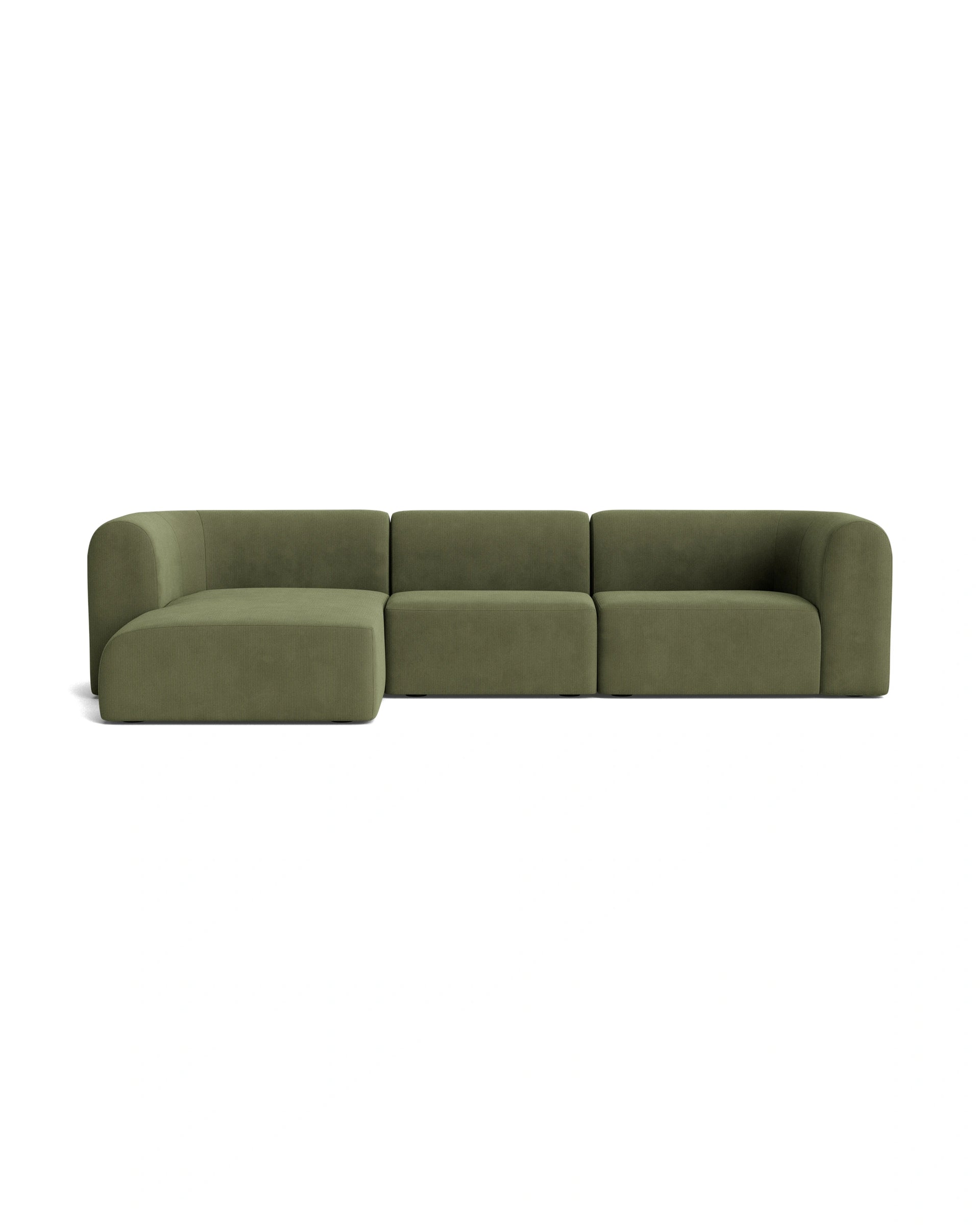 Berg 4 Seater LHF Chaise Sofa - Corduroy Forest