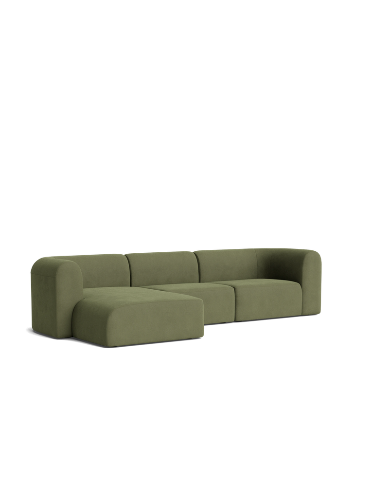 Berg 4 Seater LHF Chaise Sofa - Corduroy Forest