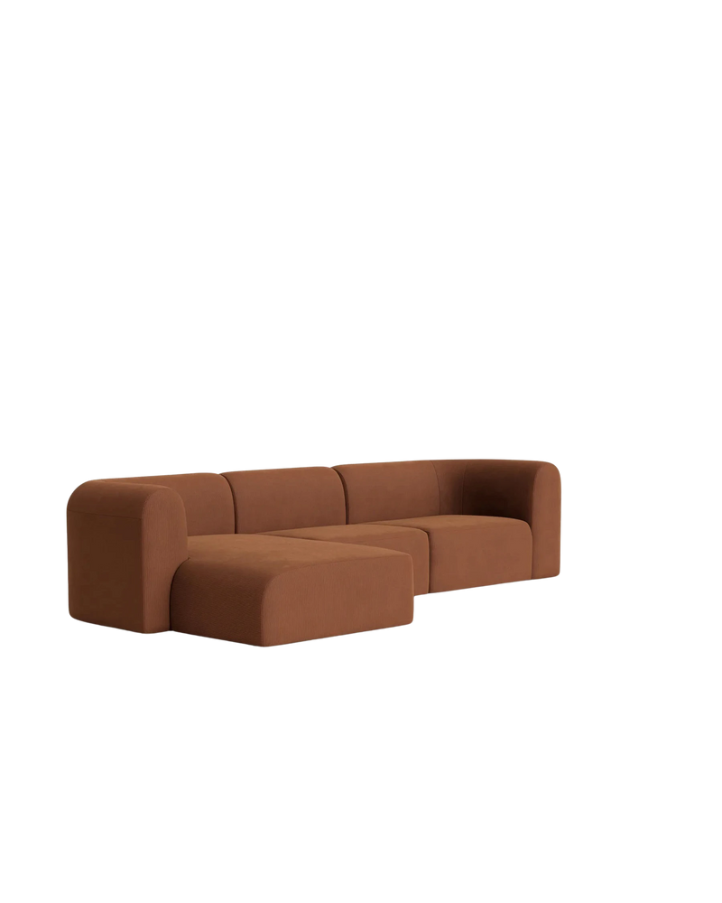 Berg 4 Seater LHF Chaise Sofa - Corduroy Cocoa